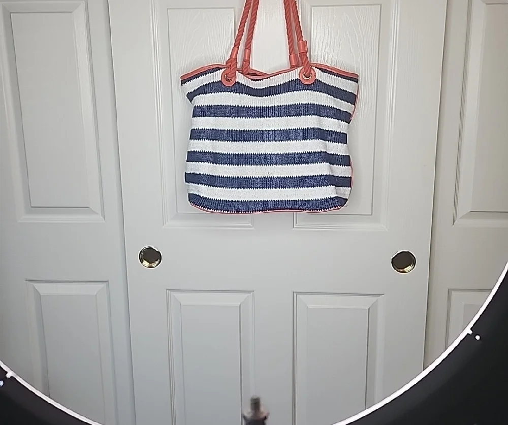Vera Bradley Navy Blue and White Nautical Tote Bag with Rope Handles And Tags